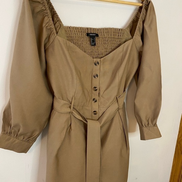 Forever21 Khaki Safari Style Shorts Romper - Picture 8 of 14